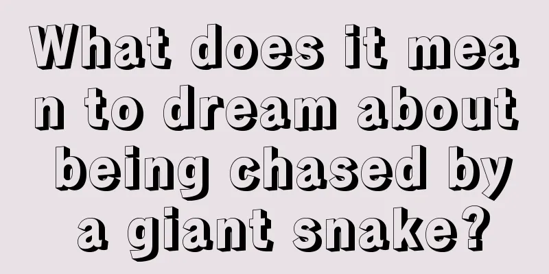 What does it mean to dream about being chased by a giant snake?