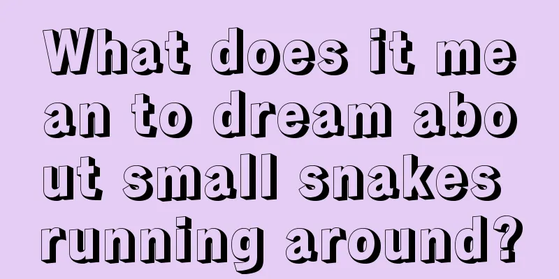 What does it mean to dream about small snakes running around?