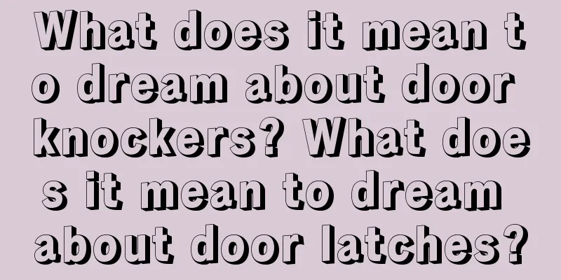 What does it mean to dream about door knockers? What does it mean to dream about door latches?