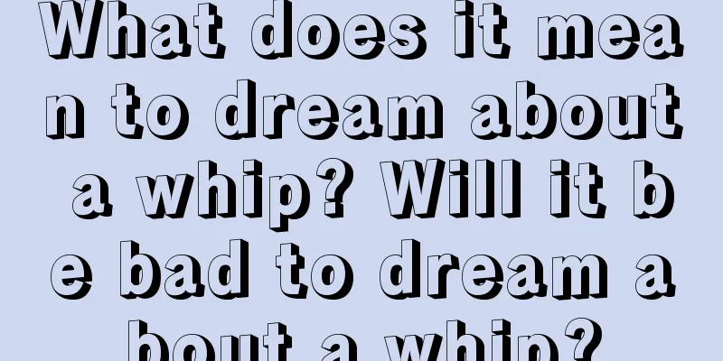 What does it mean to dream about a whip? Will it be bad to dream about a whip?