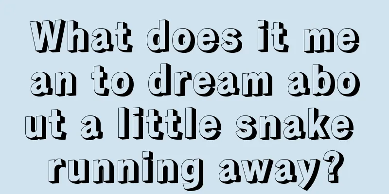 What does it mean to dream about a little snake running away?