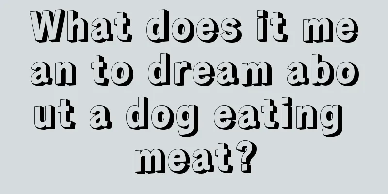 What does it mean to dream about a dog eating meat?