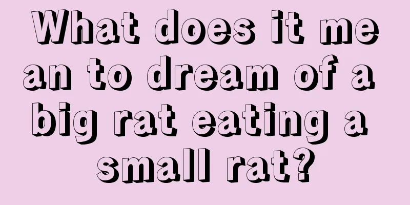 What does it mean to dream of a big rat eating a small rat?