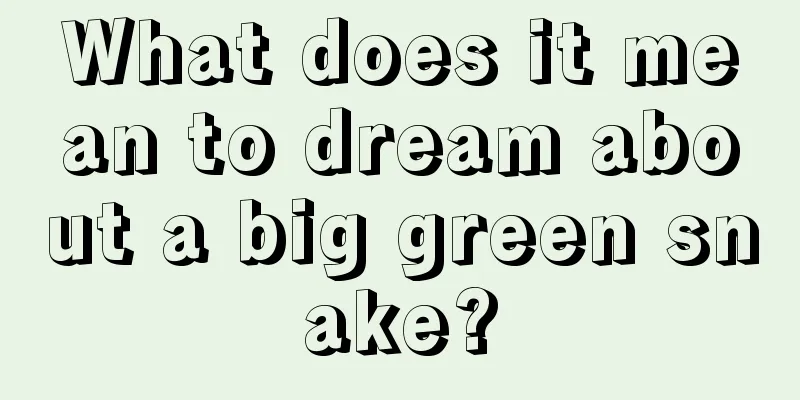 What does it mean to dream about a big green snake?