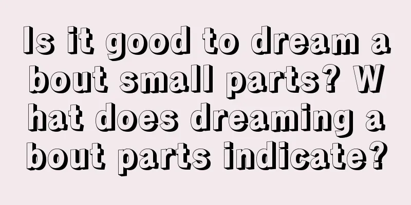 Is it good to dream about small parts? What does dreaming about parts indicate?