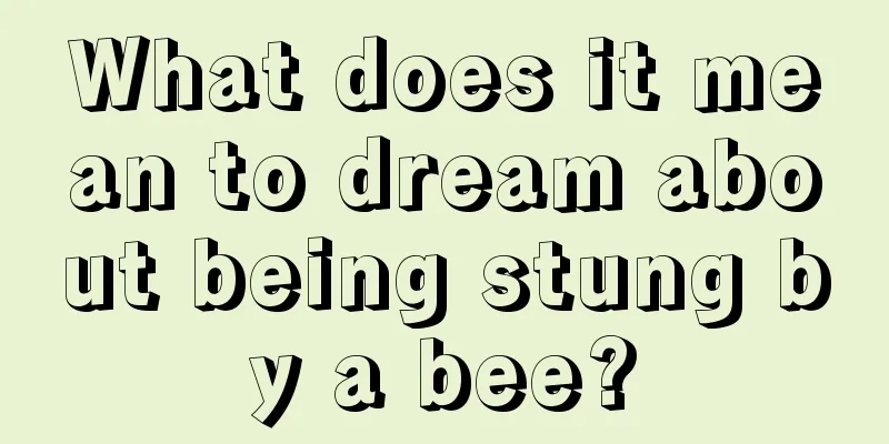 What does it mean to dream about being stung by a bee?