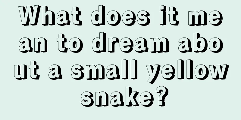 What does it mean to dream about a small yellow snake?