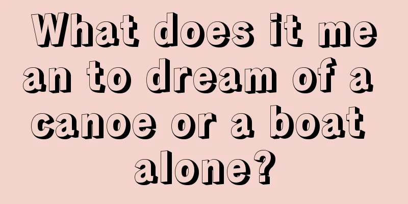 What does it mean to dream of a canoe or a boat alone?