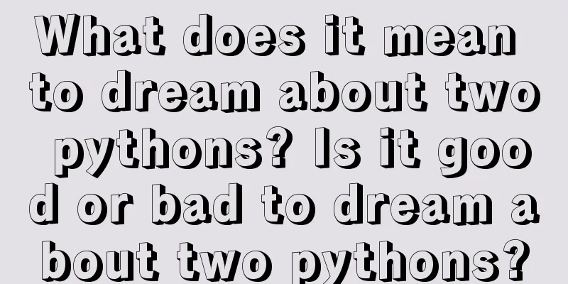 What does it mean to dream about two pythons? Is it good or bad to dream about two pythons?