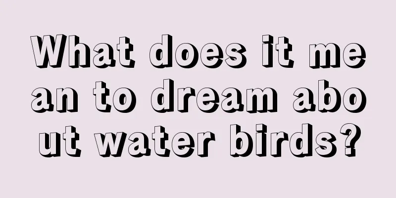 What does it mean to dream about water birds?