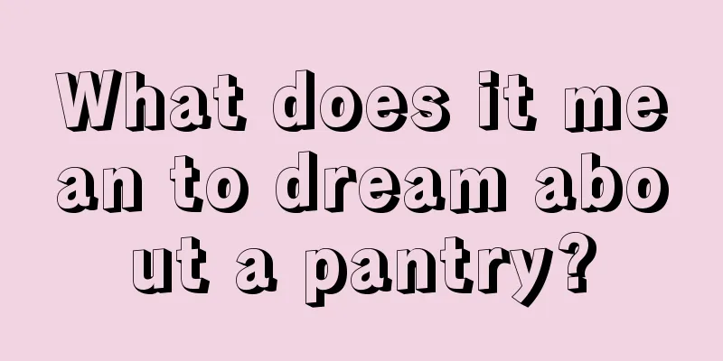 What does it mean to dream about a pantry?