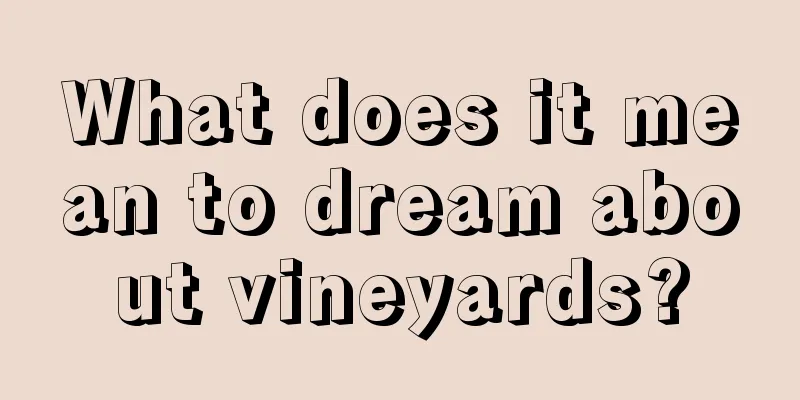 What does it mean to dream about vineyards?