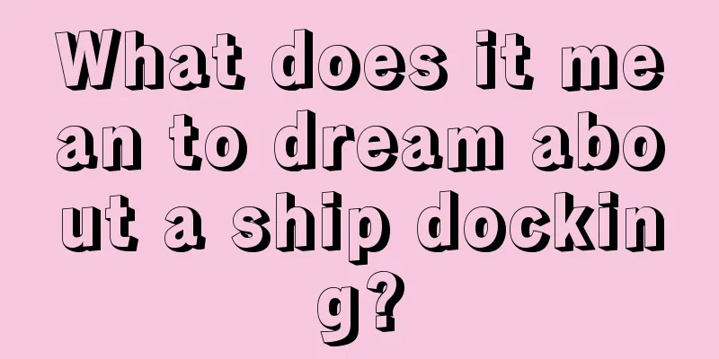 What does it mean to dream about a ship docking?