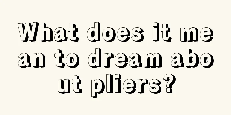 What does it mean to dream about pliers?