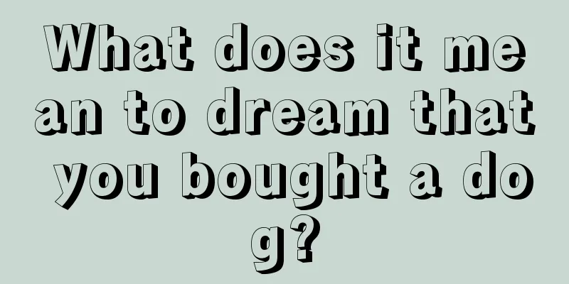 What does it mean to dream that you bought a dog?