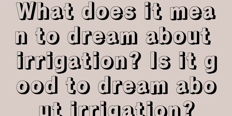 What does it mean to dream about irrigation? Is it good to dream about irrigation?