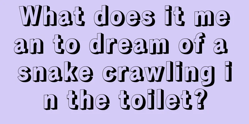 What does it mean to dream of a snake crawling in the toilet?