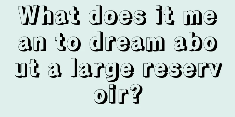 What does it mean to dream about a large reservoir?