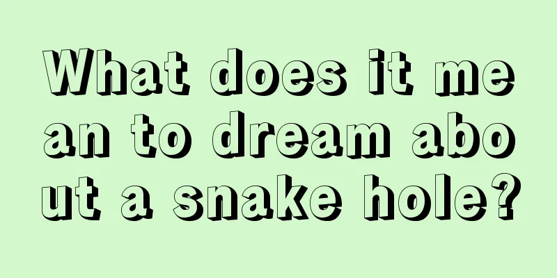 What does it mean to dream about a snake hole?