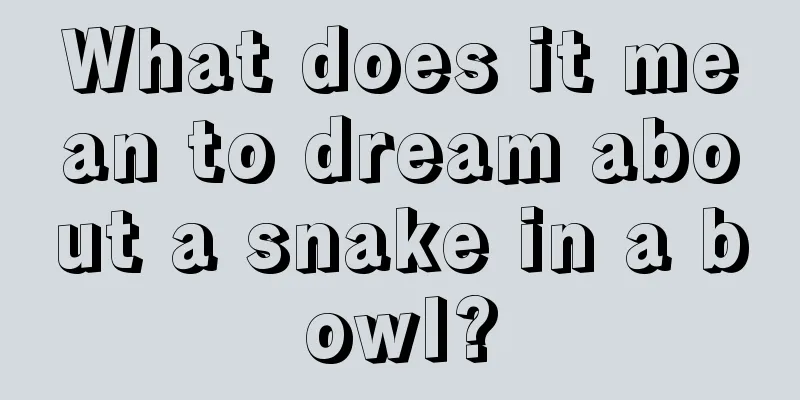 What does it mean to dream about a snake in a bowl?