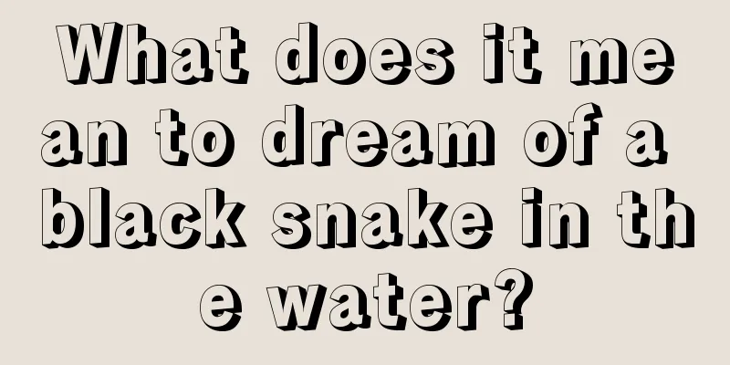 What does it mean to dream of a black snake in the water?