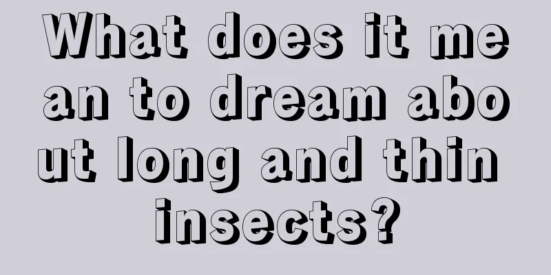 What does it mean to dream about long and thin insects?