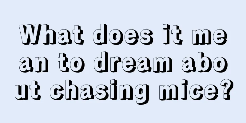 What does it mean to dream about chasing mice?