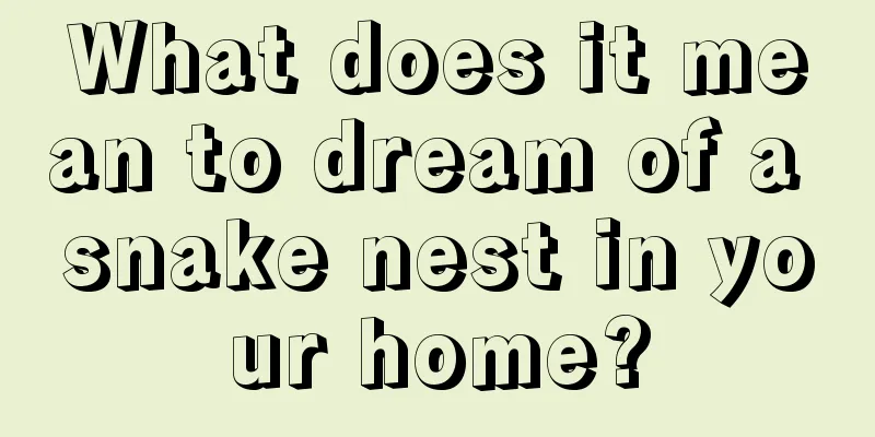 What does it mean to dream of a snake nest in your home?