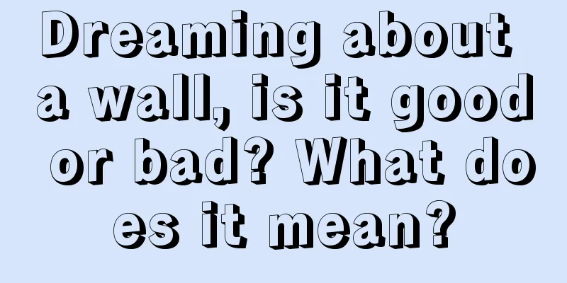 Dreaming about a wall, is it good or bad? What does it mean?