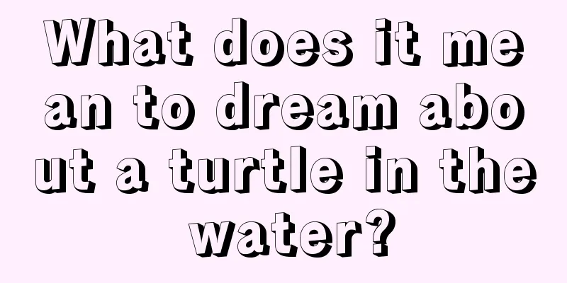 What does it mean to dream about a turtle in the water?