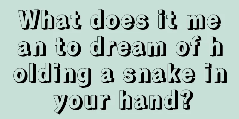 What does it mean to dream of holding a snake in your hand?