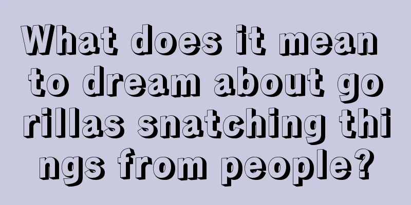 What does it mean to dream about gorillas snatching things from people?