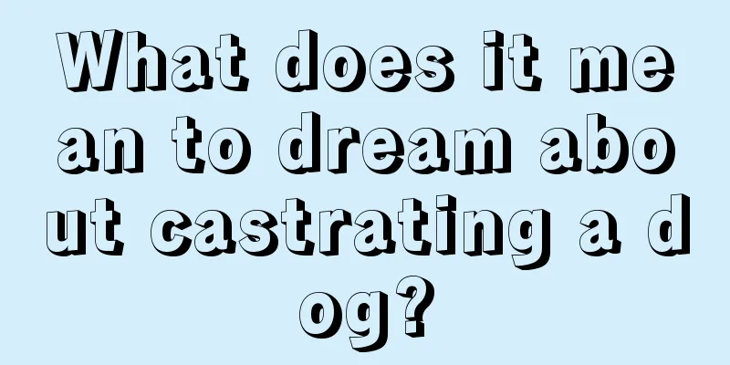 What does it mean to dream about castrating a dog?