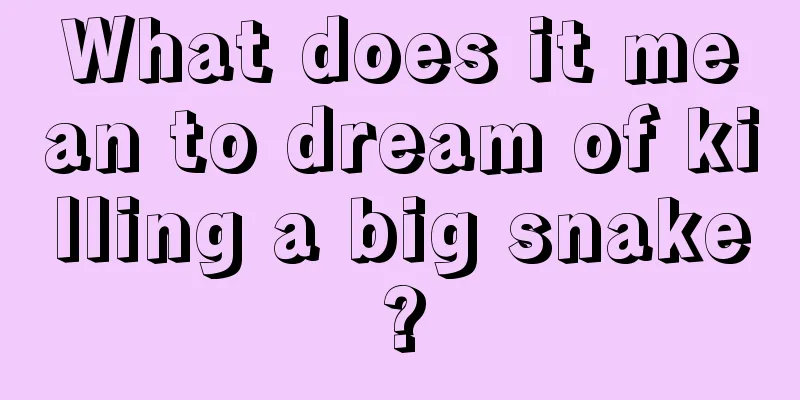 What does it mean to dream of killing a big snake?