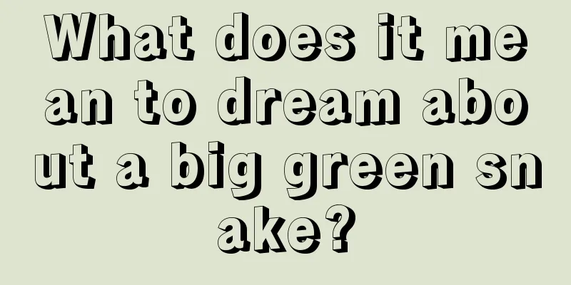 What does it mean to dream about a big green snake?