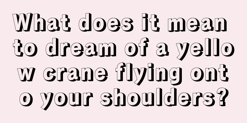 What does it mean to dream of a yellow crane flying onto your shoulders?