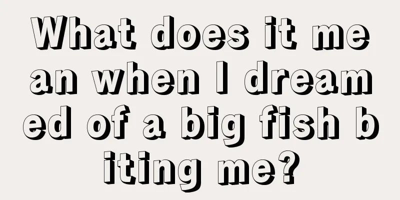 What does it mean when I dreamed of a big fish biting me?