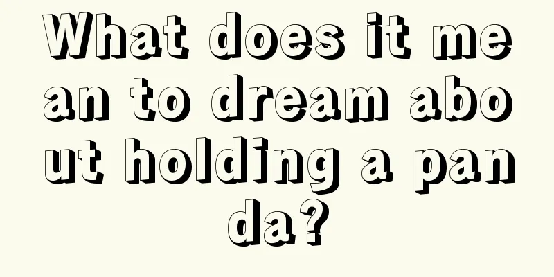 What does it mean to dream about holding a panda?