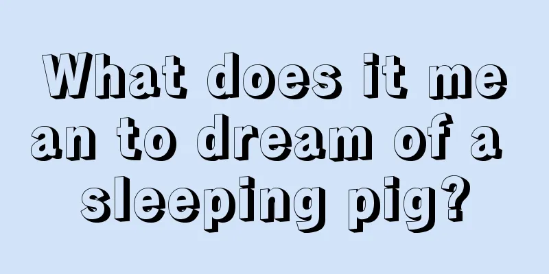 What does it mean to dream of a sleeping pig?