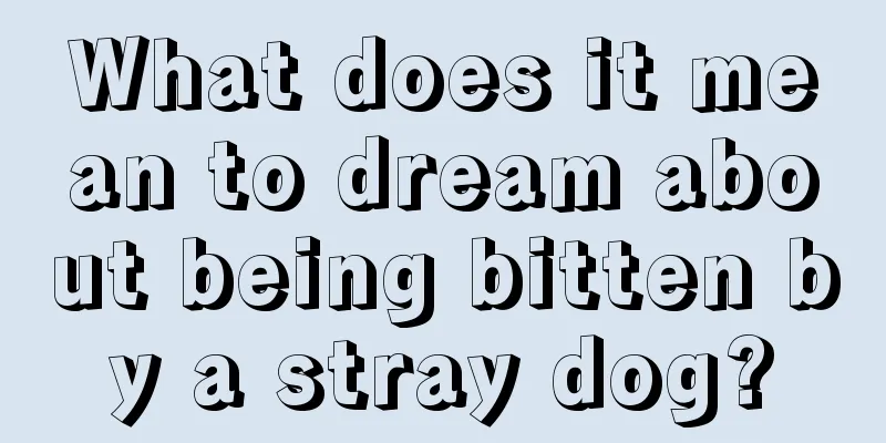 What does it mean to dream about being bitten by a stray dog?