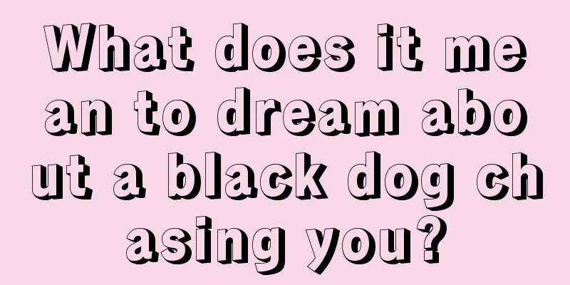 What does it mean to dream about a black dog chasing you?