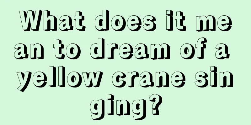 What does it mean to dream of a yellow crane singing?