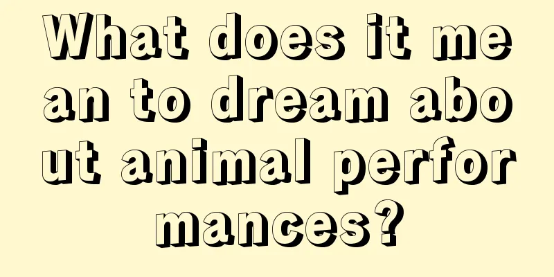 What does it mean to dream about animal performances?