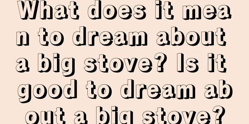 What does it mean to dream about a big stove? Is it good to dream about a big stove?