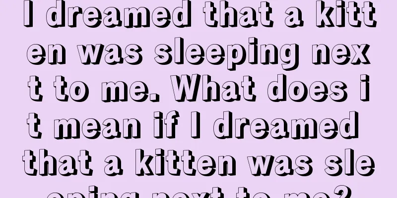 I dreamed that a kitten was sleeping next to me. What does it mean if I dreamed that a kitten was sleeping next to me?