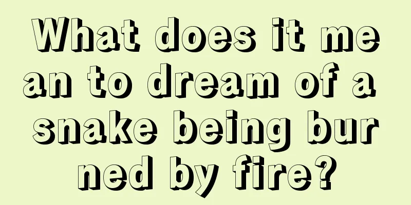 What does it mean to dream of a snake being burned by fire?