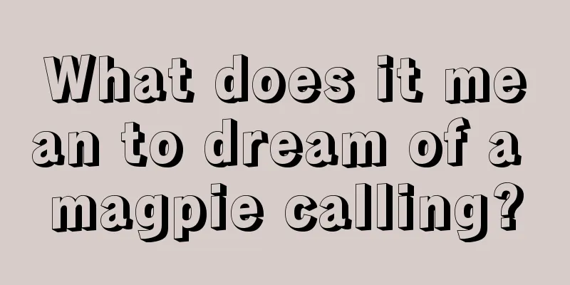 What does it mean to dream of a magpie calling?