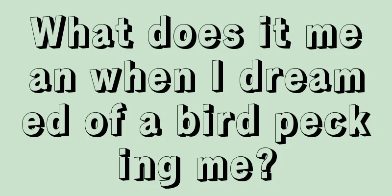 What does it mean when I dreamed of a bird pecking me?