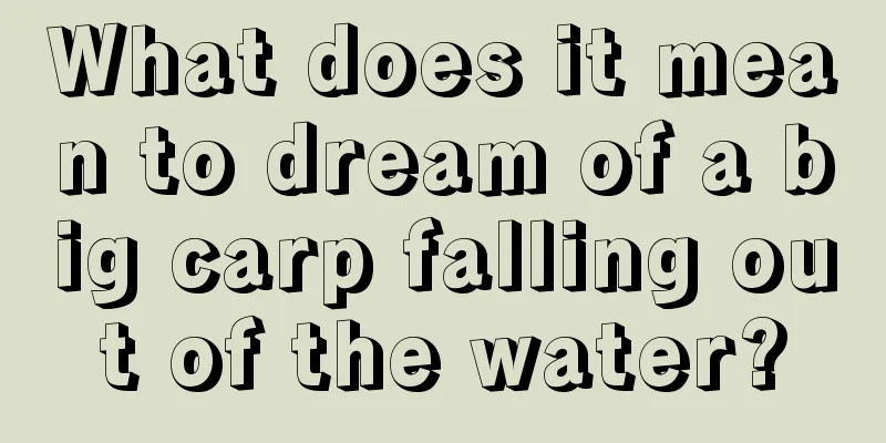 What does it mean to dream of a big carp falling out of the water?