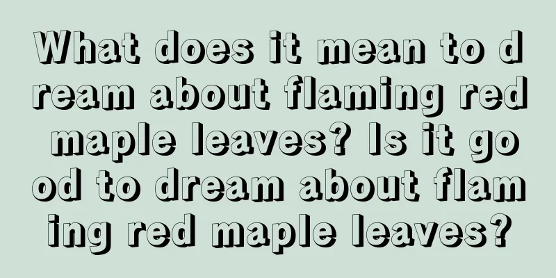 What does it mean to dream about flaming red maple leaves? Is it good to dream about flaming red maple leaves?